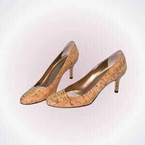 VanEli Cork Round Toe Court Heels | Sz 7.5